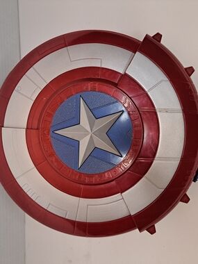 NERF Marvel Captain America Civil War Blaster Reveal Shield Darts Avengers Toy